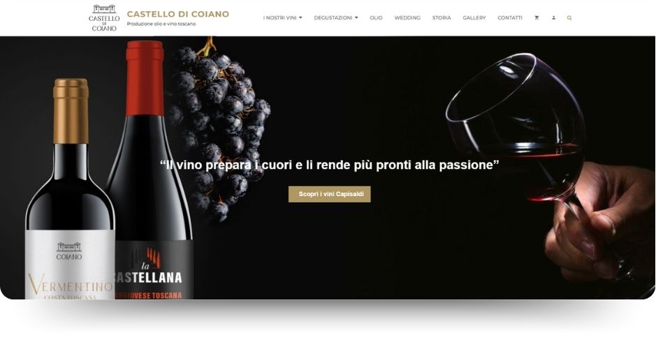 interventi sito web Castello di Coiano